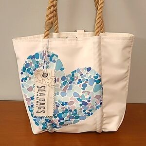 Sea Bags Maine Sea Glass Heart Handbag